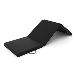 Foldable black gymnastics mat