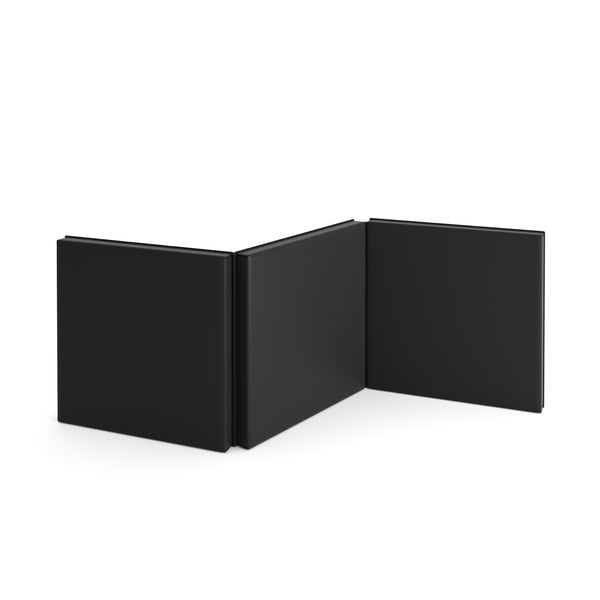 Foldable black gymnastics mat