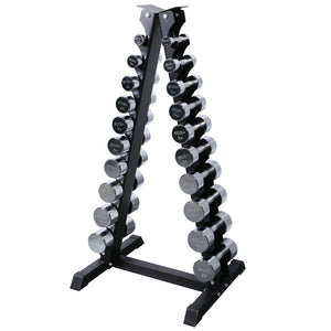 Kurzhanteln ROCK Chrom Komplettset 1-10 kg inkl. Ständer