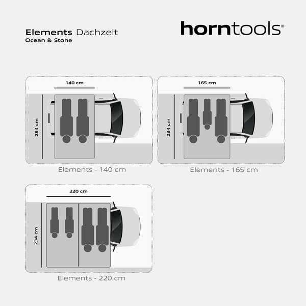 Dachzelt Elements - Farbe Stone - Gen I