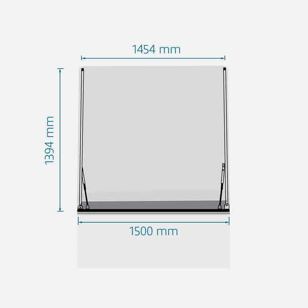 Heckmarkise Horizon Straight 1,5 m (freitragend) mit Sonnensegel