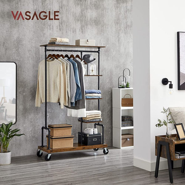 Porte-manteau VASAGLE à 5 étagères