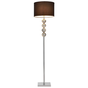 Stehlampe Spheridern 1x E27 Ø37.5 x 155cm Chrom/Schwarz
