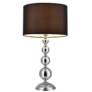 Tischlampe San Francisco 1x E14 Ø29x51cm Chromfarben Schwarz