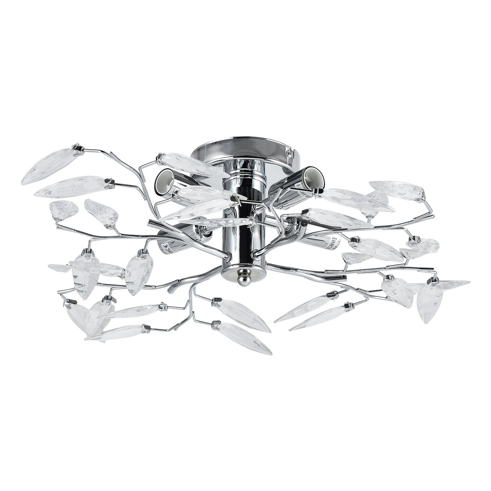 Lampada da soffitto/luce Kira 4x E14 Ø 47,5x15cm Cromo