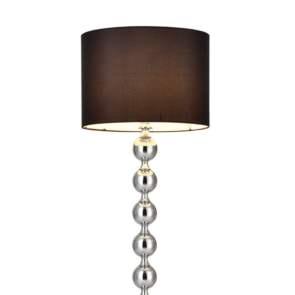 Stehlampe Spheric Black D:48x155cm Schwarz/Chrom