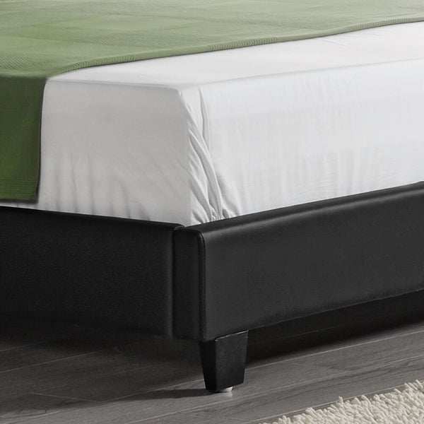 CORIUM Polsterbett mit Matratze Kunstleder 180x200 schwarz