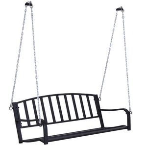 Hängebank Gartenschaukel Schaukelbank 2-Sitzer mit Ketten Metall