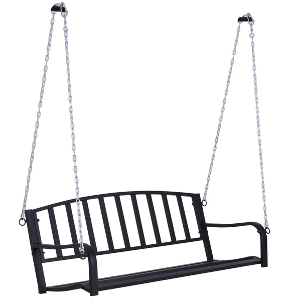 Hängebank Gartenschaukel Schaukelbank 2-Sitzer mit Ketten Metall