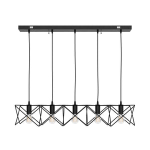 Hängelampe SOLARA 5 Lampen schwarz
