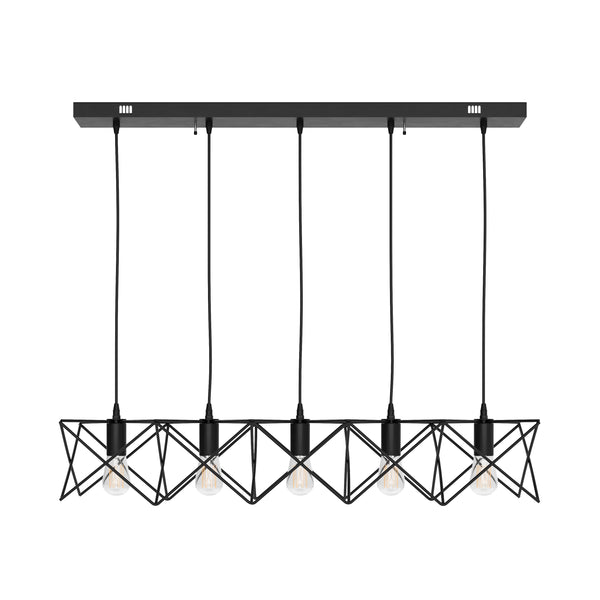 Hängelampe SOLARA 5 Lampen schwarz