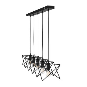 Hängelampe SOLARA 5 Lampen schwarz