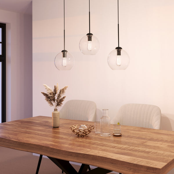 Hängelampe ZINIA 3 Lampen schwarz