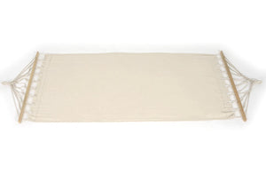 Hängematte mit Gestell FSC-zertifiziert 320cm braun, Matte creme-weiss