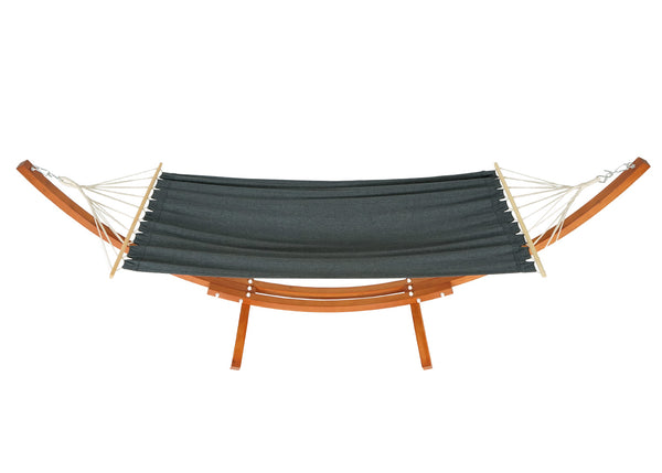Hängematte mit Gestell FSC-zertifiziert 320cm braun, Matte grau