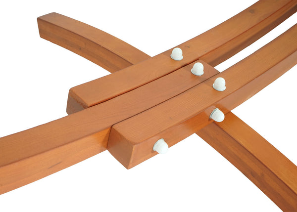 Hängematte mit Gestell FSC-zertifiziert 320cm braun, Matte grau