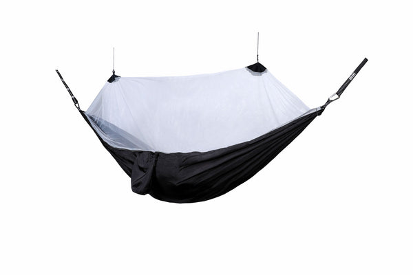 Hängematte mit Moskitonetz 270 x 140 cm schwarz