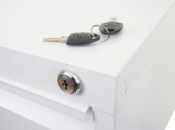 Hängeregisterschrank Aktenschrank abschliessbar 134cm weiss