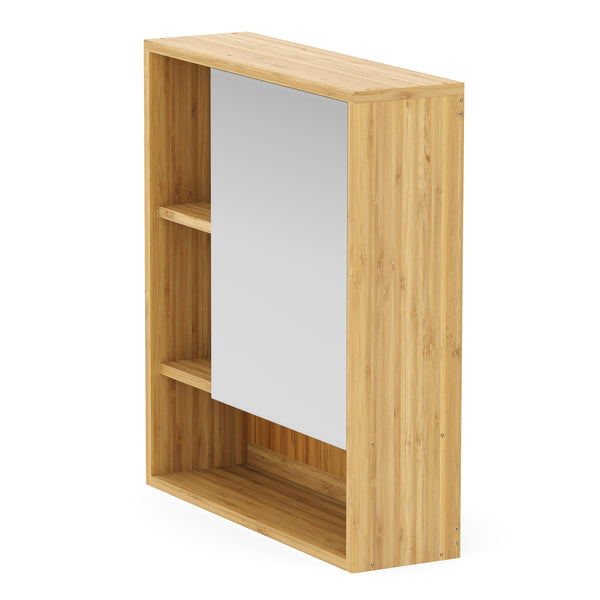Spiegelschrank Badezimmer Bambus AURA 56 x 16 x 61 cm natur