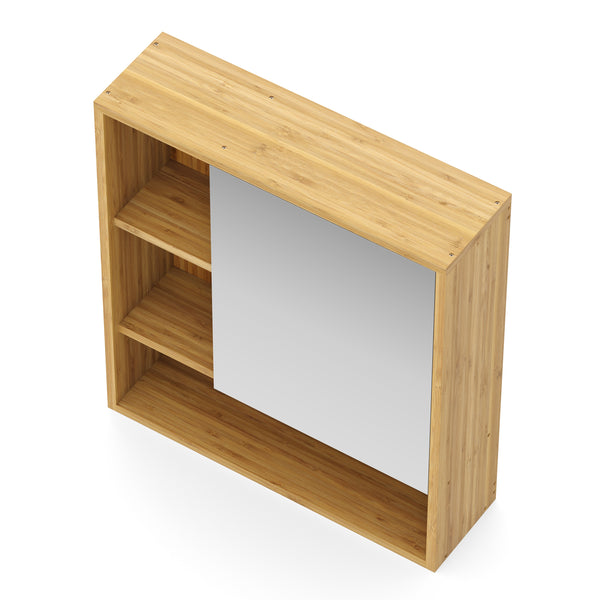 Spiegelschrank Badezimmer Bambus AURA 56 x 16 x 61 cm natur
