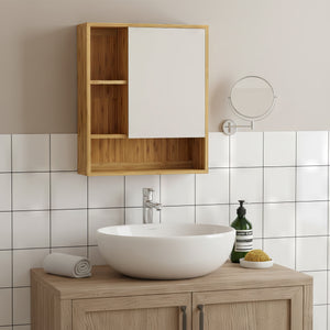 Spiegelschrank Badezimmer Bambus AURA 56 x 16 x 61 cm natur