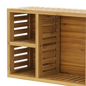 Spiegelschrank Badezimmer Bambus CLARO 80 x 17 x 30 cm natur