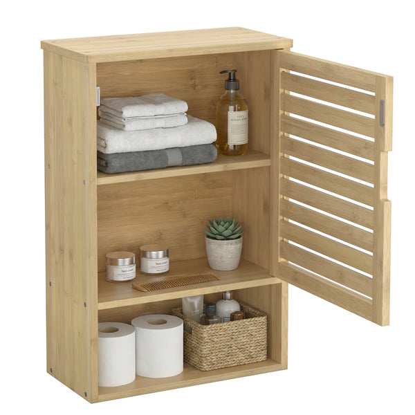 Hängeschrank Bambus SANOVA mit Ablage 40 x 20 x 60 cm natur