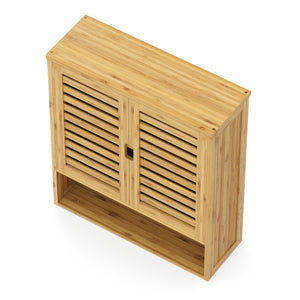 Hängeschrank Bambus SANOVA mit Ablage 59 x 21 x 67 cm natur