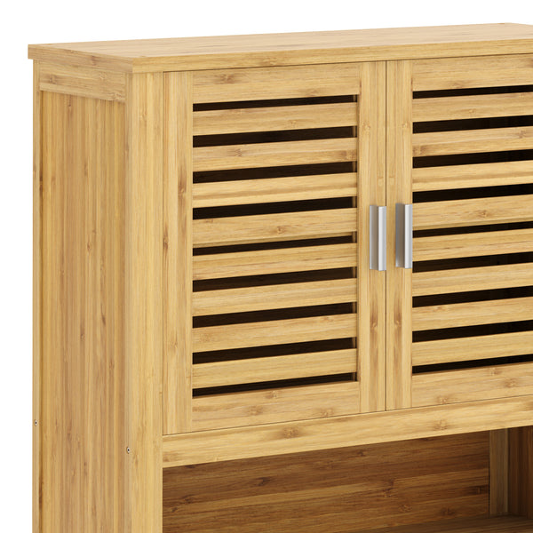 Hängeschrank Bambus VARA mit Ablage 62 x 21 x 66 cm natur