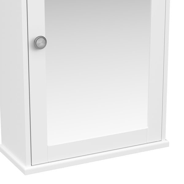 Hängeschrank FONTANA mit Spiegel 34 x 15 x 53 cm weiss