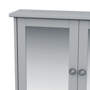 Hängeschrank FONTANA mit Spiegel 56 x 13 x 58 cm grau