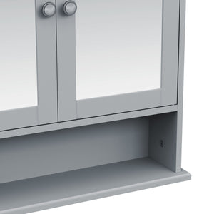 Hängeschrank FONTANA mit Spiegel 56 x 13 x 58 cm grau