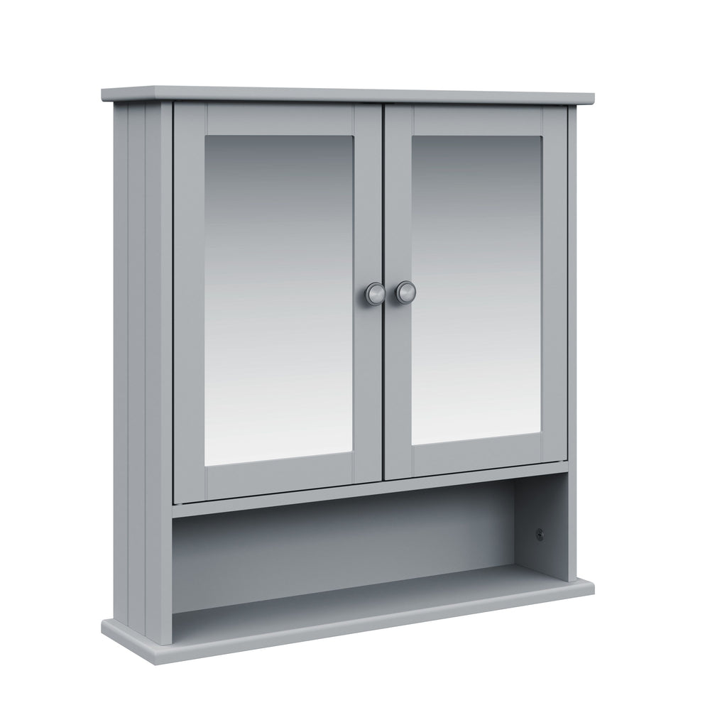 Armoire murale FONTANA avec miroir, 56 x 13 x 58 cm, grise