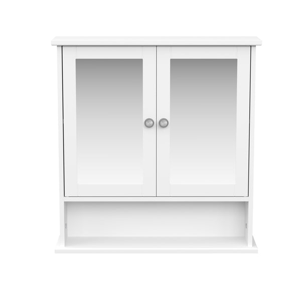 Hängeschrank FONTANA mit Spiegel 56 x 13 x 58 cm weiss