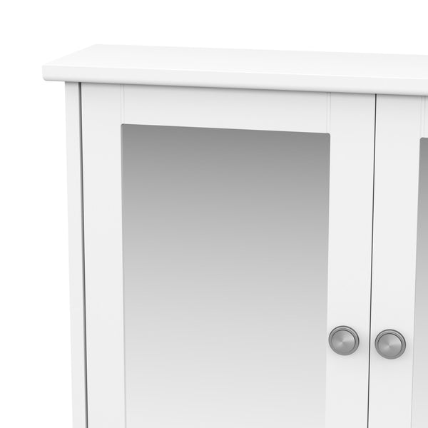 Hängeschrank FONTANA mit Spiegel 56 x 13 x 58 cm weiss