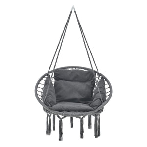 Hängesessel Kailua Max. 150 kg Indoor Outdoor mit Kissen Dunkelgrau