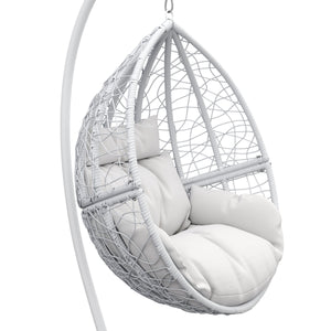 Hängesessel mit Gestell PANAMA weiss/weiss