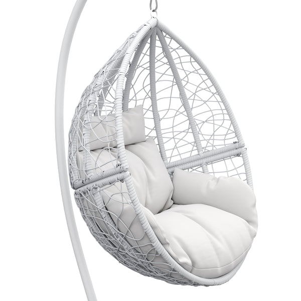 Hängesessel mit Gestell PANAMA weiss/weiss