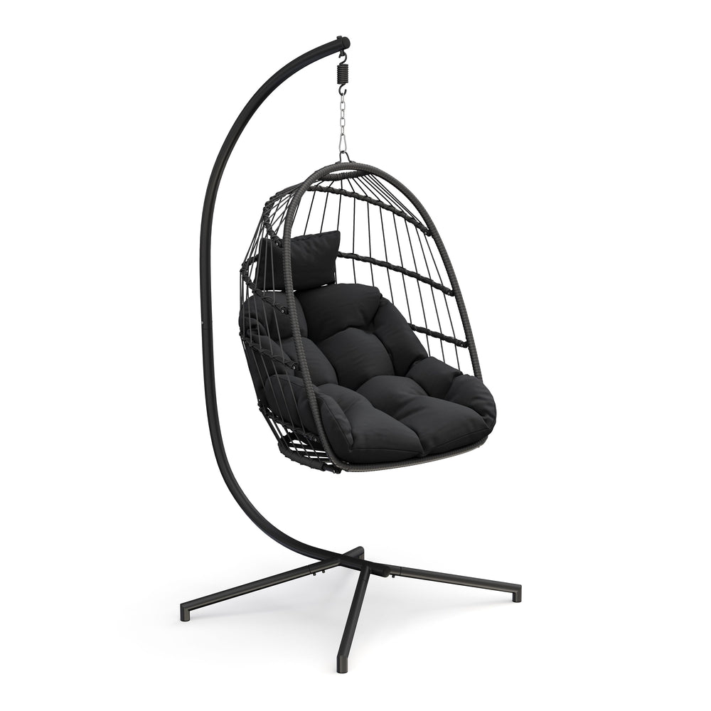 Fauteuil suspendu avec cadre PERU noir/noir