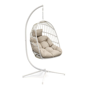 Hängesessel mit Gestell PERU weiss/beige