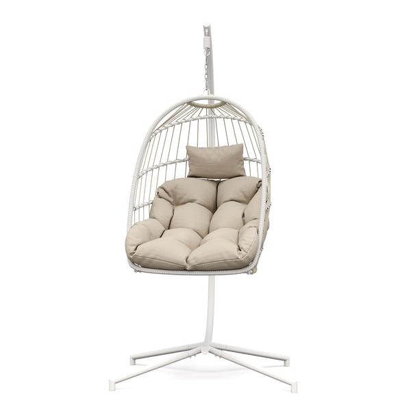 Hängesessel mit Gestell PERU weiss/beige