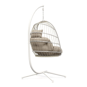 Hängesessel mit Gestell PERU weiss/beige