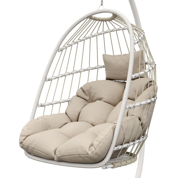 Hängesessel mit Gestell PERU weiss/beige