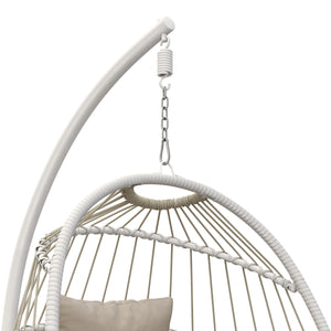 Hängesessel mit Gestell PERU weiss/beige
