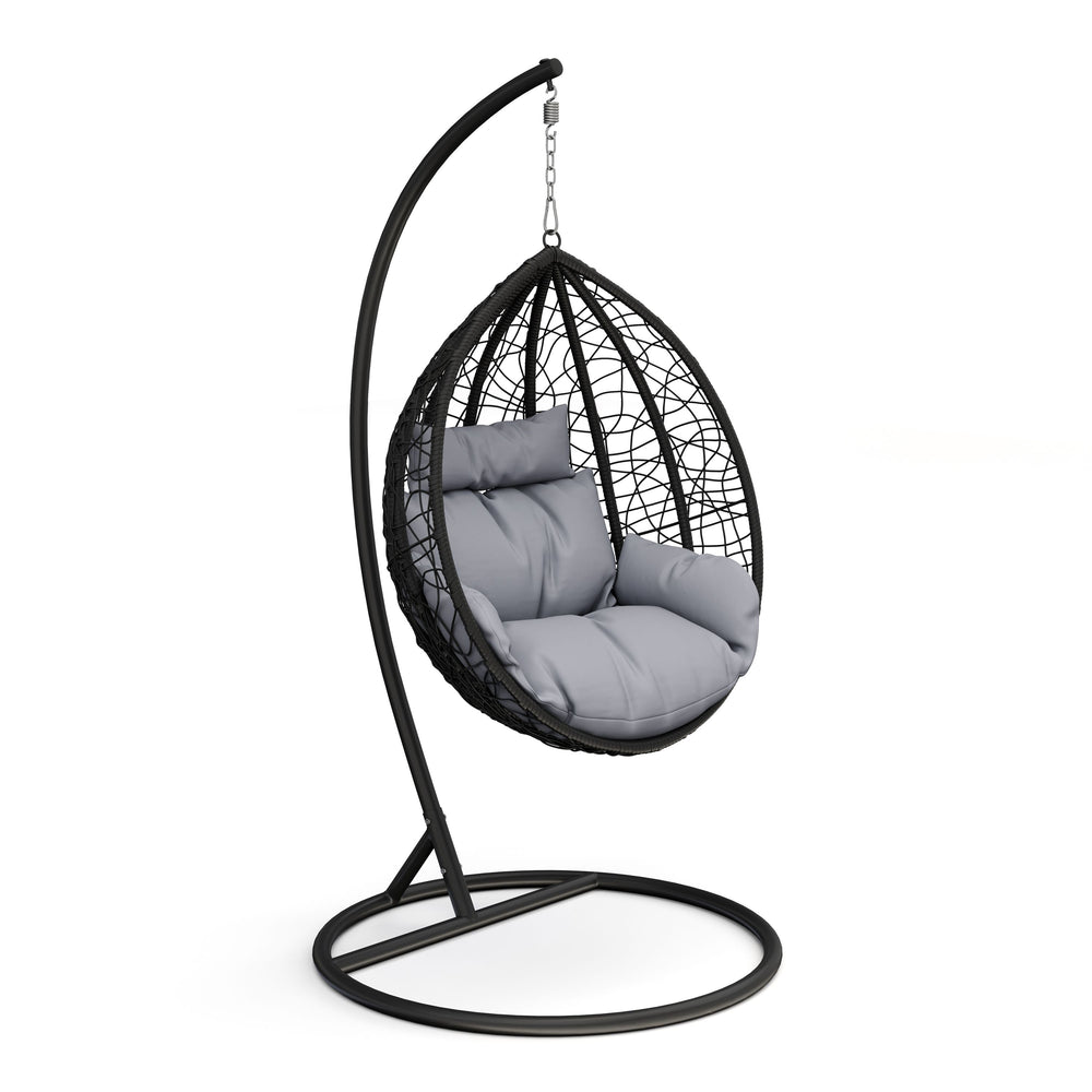 Poltrona sospesa con struttura PANAMA nero/grigio