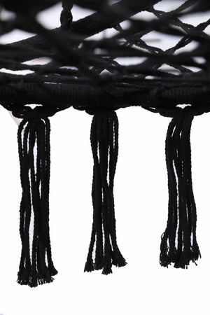 Hängesessel schwarz mit Kissen