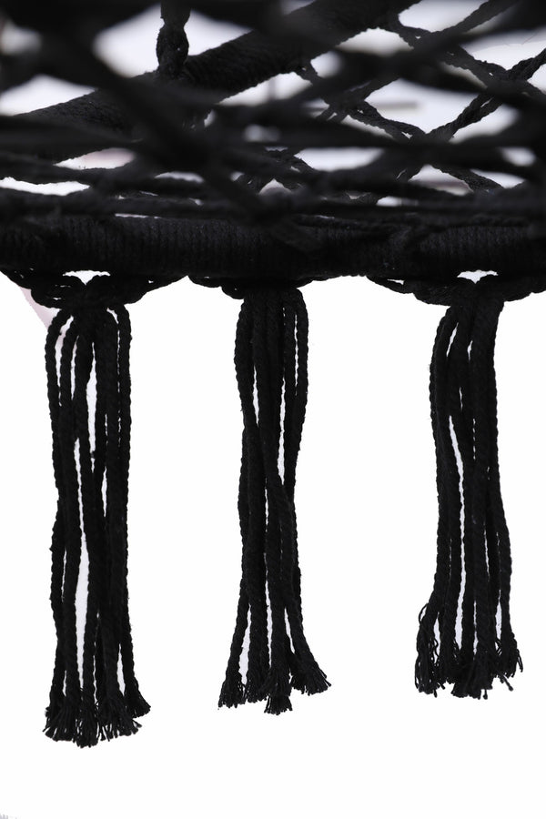 Hängesessel schwarz mit Kissen