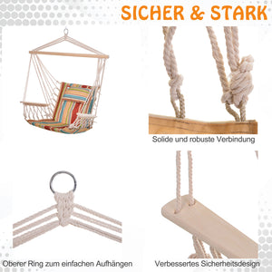 Hängestuhl Hängesitz Hängesessel mit Kissen