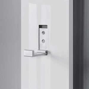 Wandgarderobe Hansnes mit Klapphaken 170 cm Weiss Hochglanz