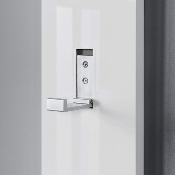 Wandgarderobe Hansnes mit Klapphaken 170 cm Weiss Hochglanz